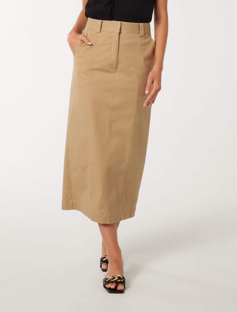 Farrah Pintuck Maxi Skirt Forever New
