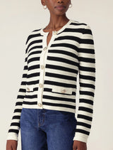 Beri Striped Knit Cardigan Forever New