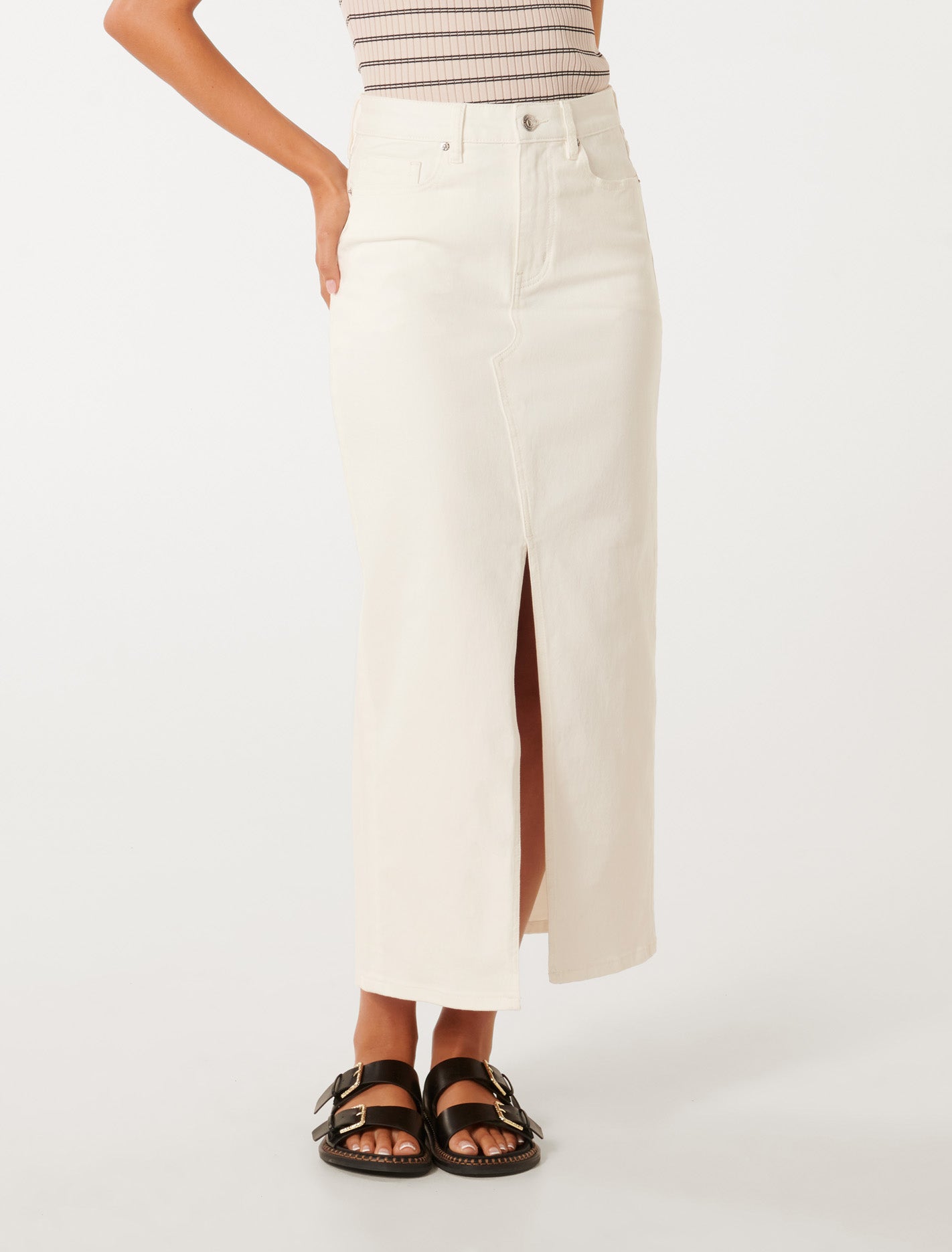 Marion Midaxi Skirt White | Forever New