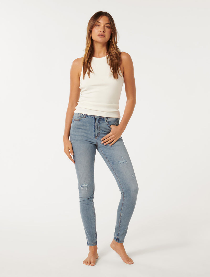 Nala Mid-Rise Skinny Jeans Forever New