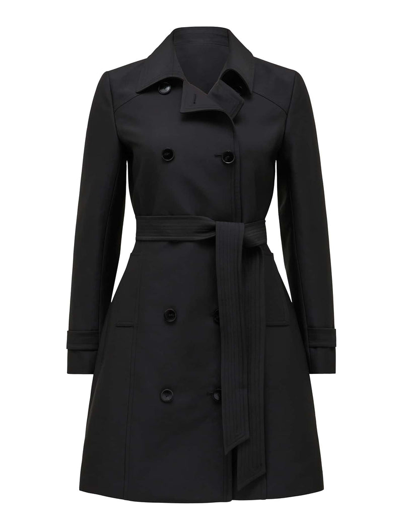 Alicia Short Trench Coat Black | Forever New
