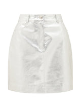 Ashlyn Vegan Leather Metallic Mini Skirt Forever New