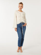Frankie Ruched Front Top Forever New