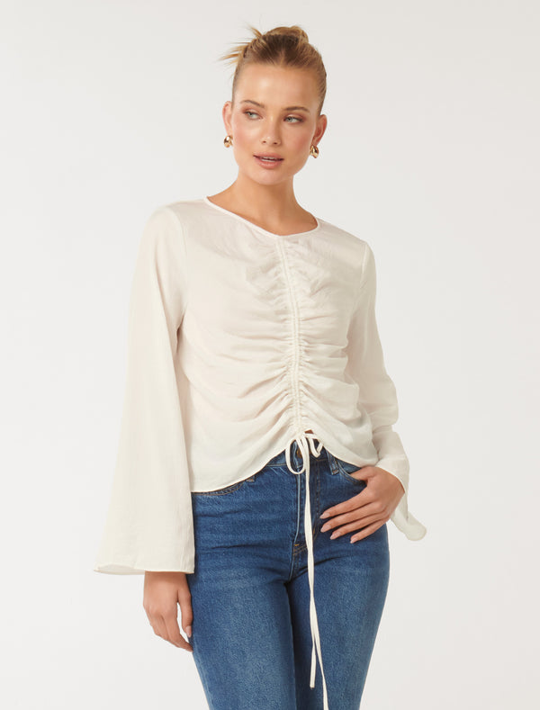 Frankie Ruched Front Top Forever New
