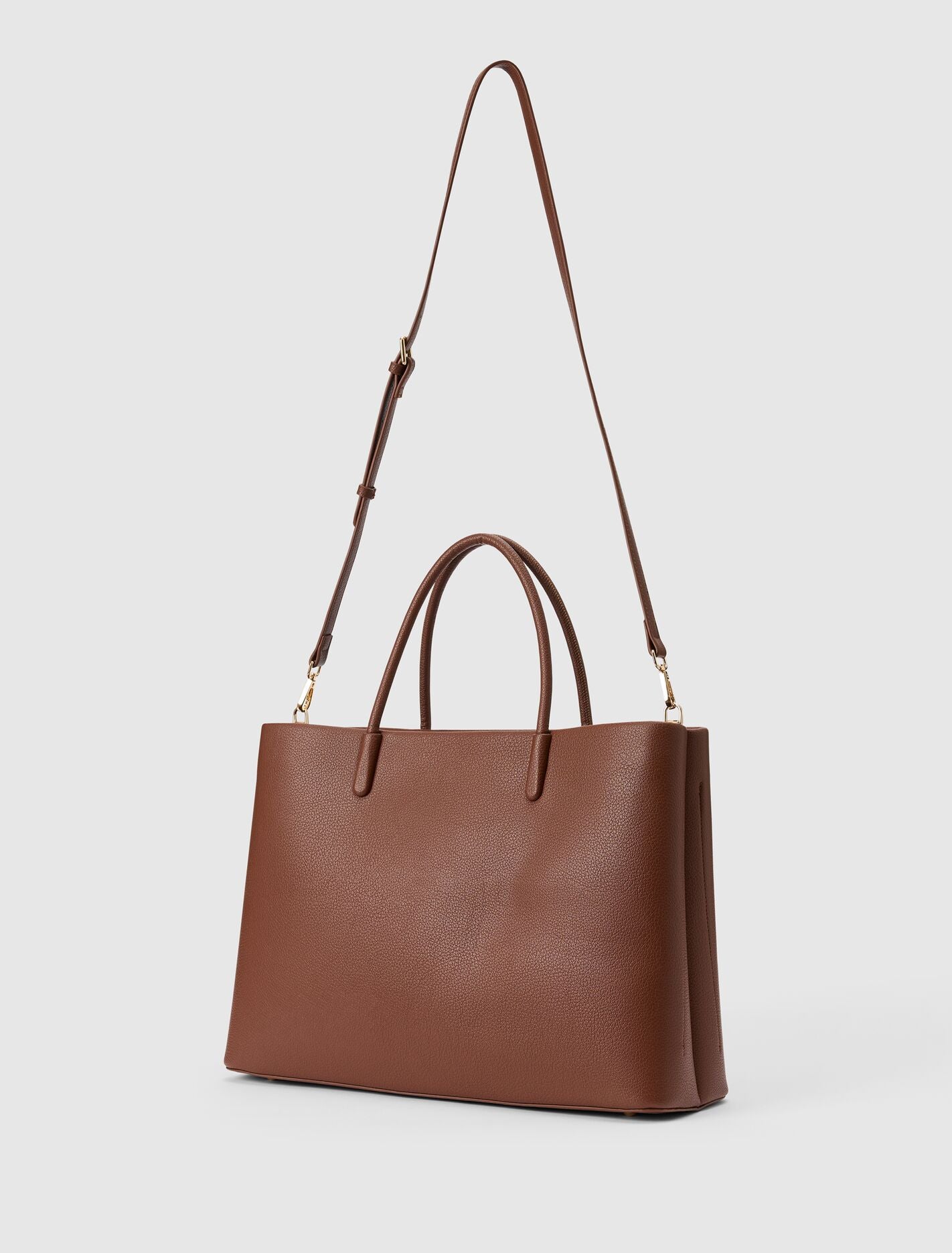 Romy Refined Laptop Bag Chocolate | Forever New