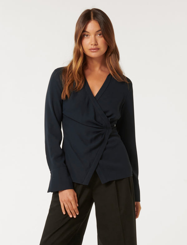 Sandra Wrap Shirt Forever New