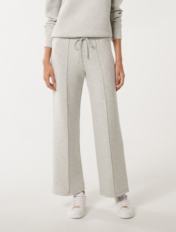 Tiana Wide Leg Track Pants Light Grey Marle Forever New