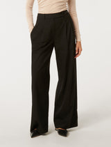 Toni Wide Leg Pants Black Forever New