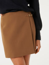 Edie Buckle Detail Wrap Skirt Forever New