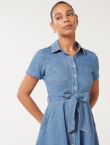 Megan Denim Shirt Dress Forever New