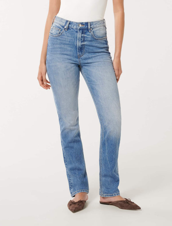 Rebecca High Rise Straight Jeans Forever New