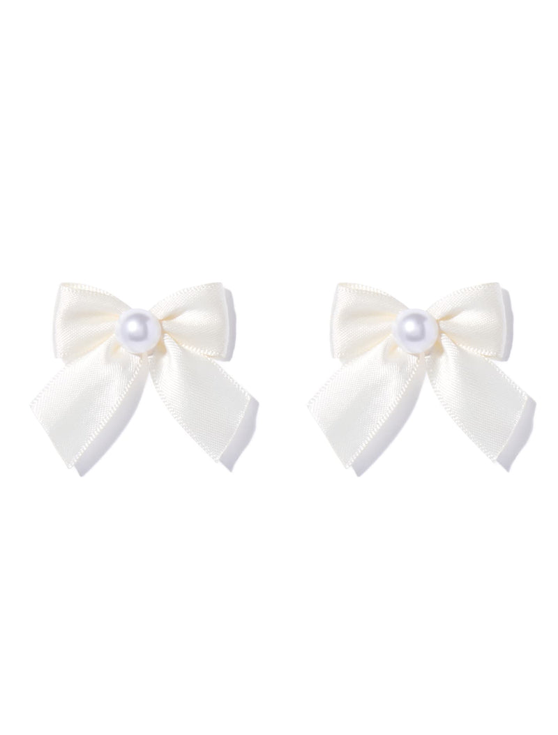 Barbra Bow Earrings 0 Ivory Pearl Forever New