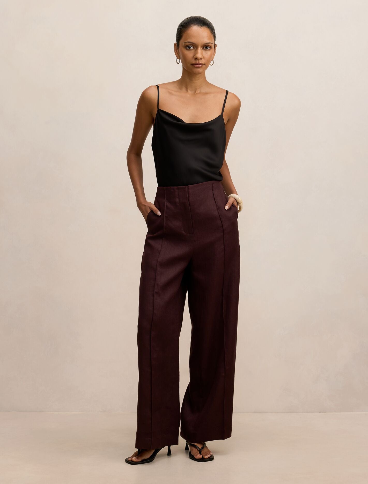 Posey Petite Linen Wide Leg Pants Forever New