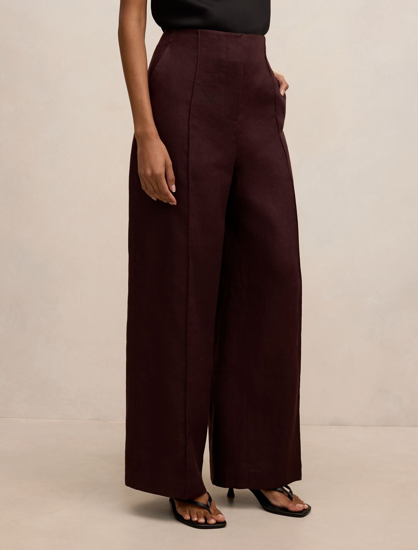 Posey Petite Linen Wide Leg Pants Forever New