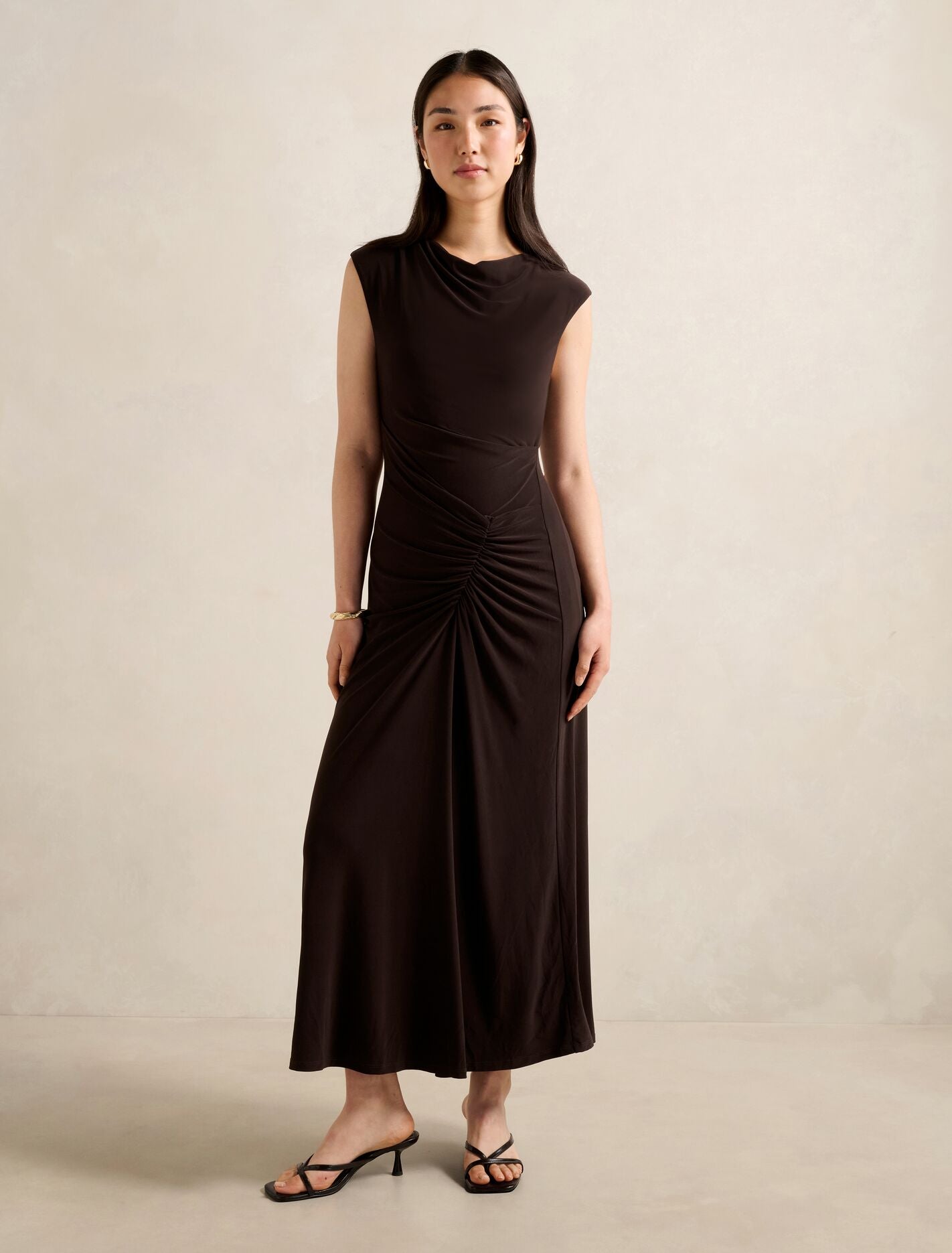 Carrie Draped Bodycon Midi Dress