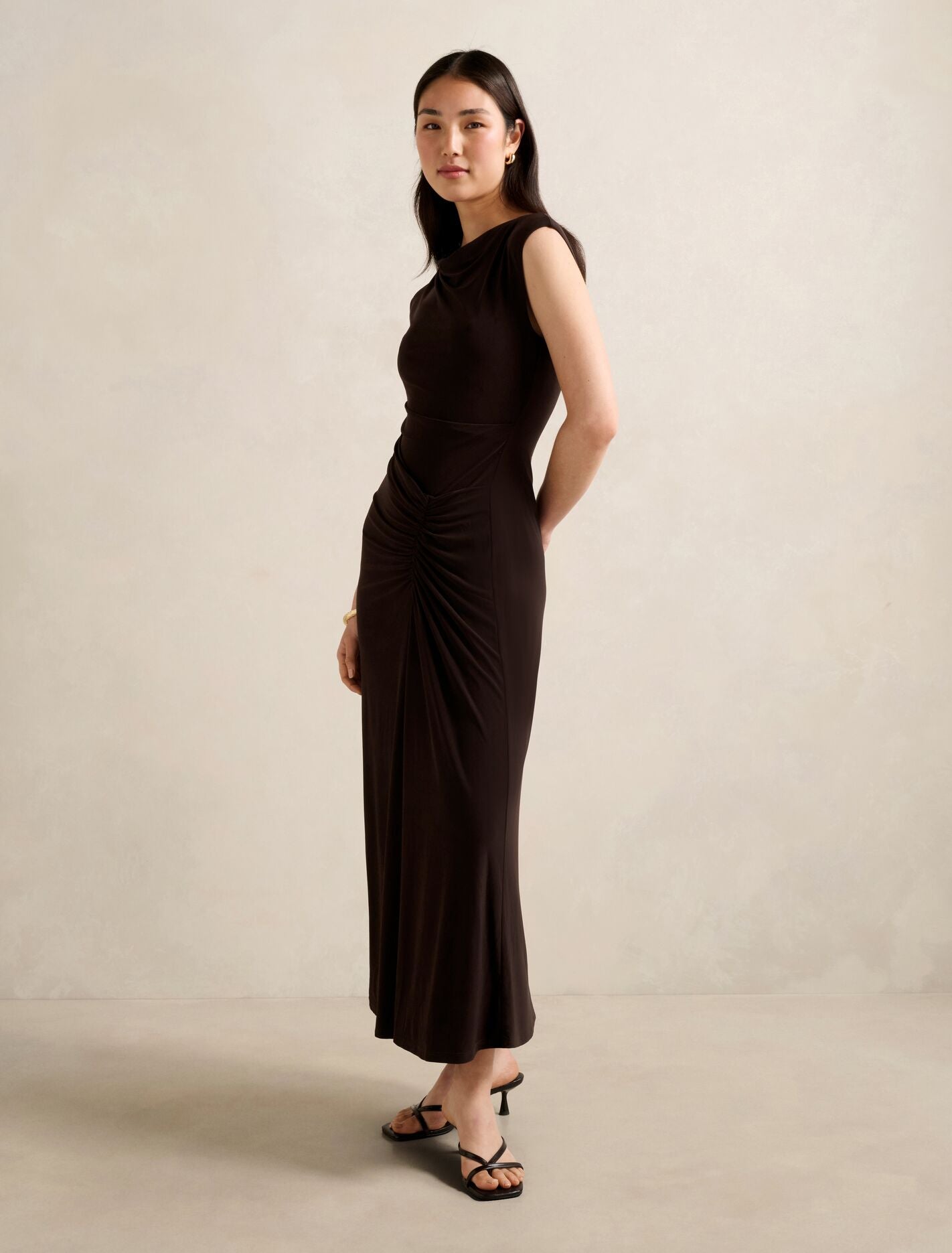 Carrie Draped Bodycon Midi Dress