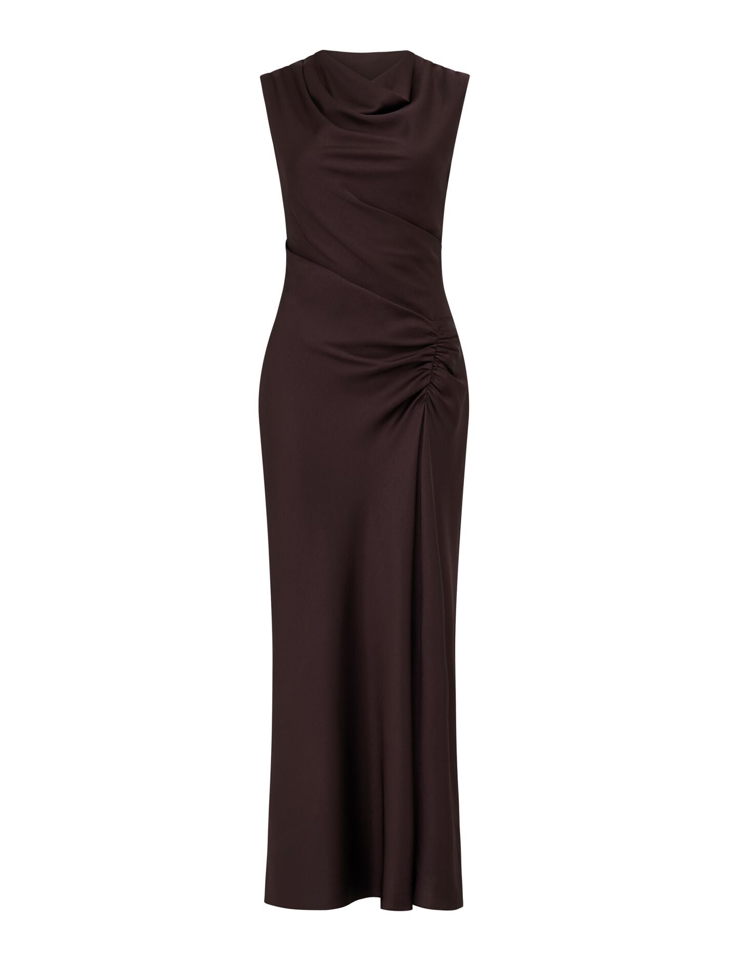 Ava Draped Satin Maxi Dress