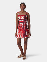 Sasha Strappy Printed Linen Mini Dress Forever New