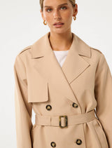 Rhea Petite Water Resistant Mid Trench Coat Forever New