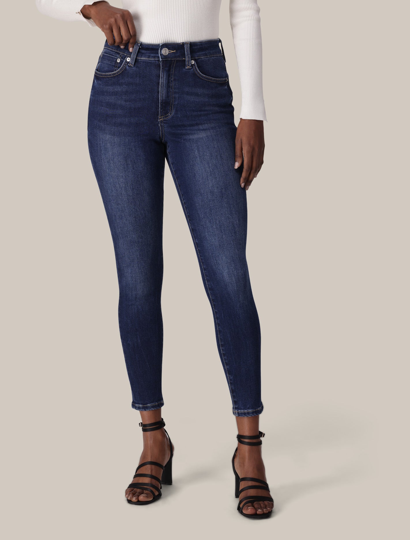 Nala Mid-Rise Skinny Jeans Dark Wash Forever New