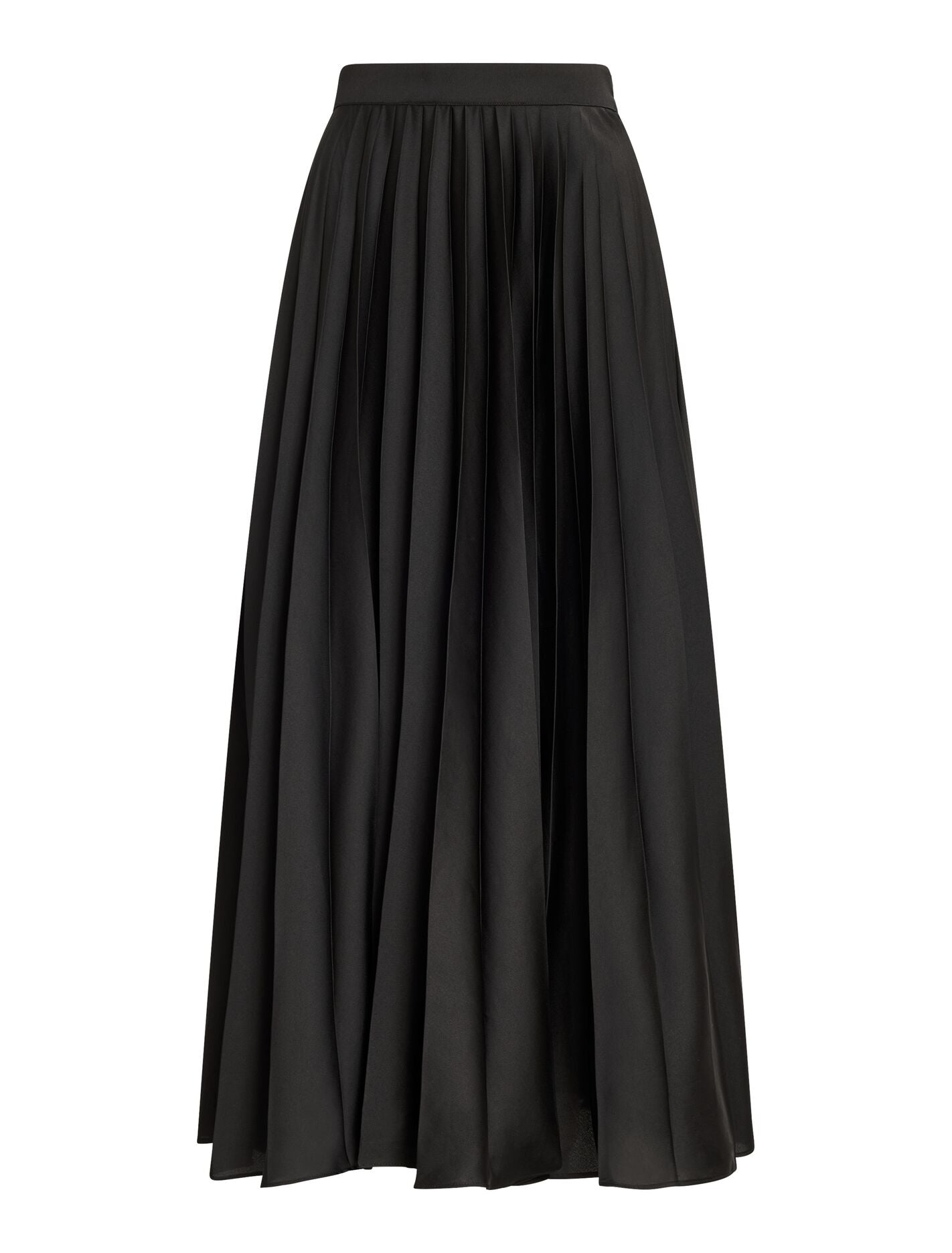 Delphine Pleated Midaxi Skirt Black | Forever New