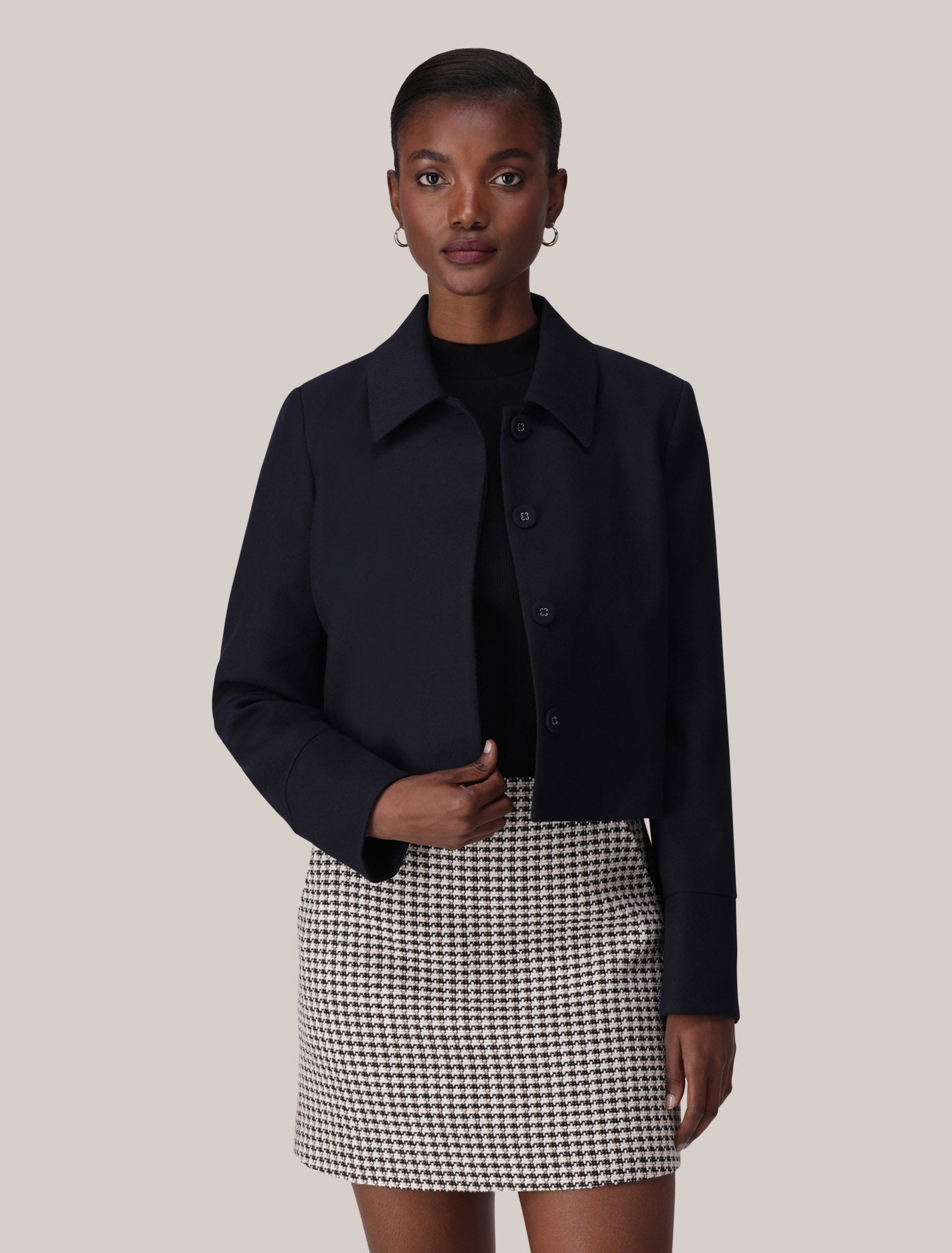 Carson Twill Crop Jacket Forever New