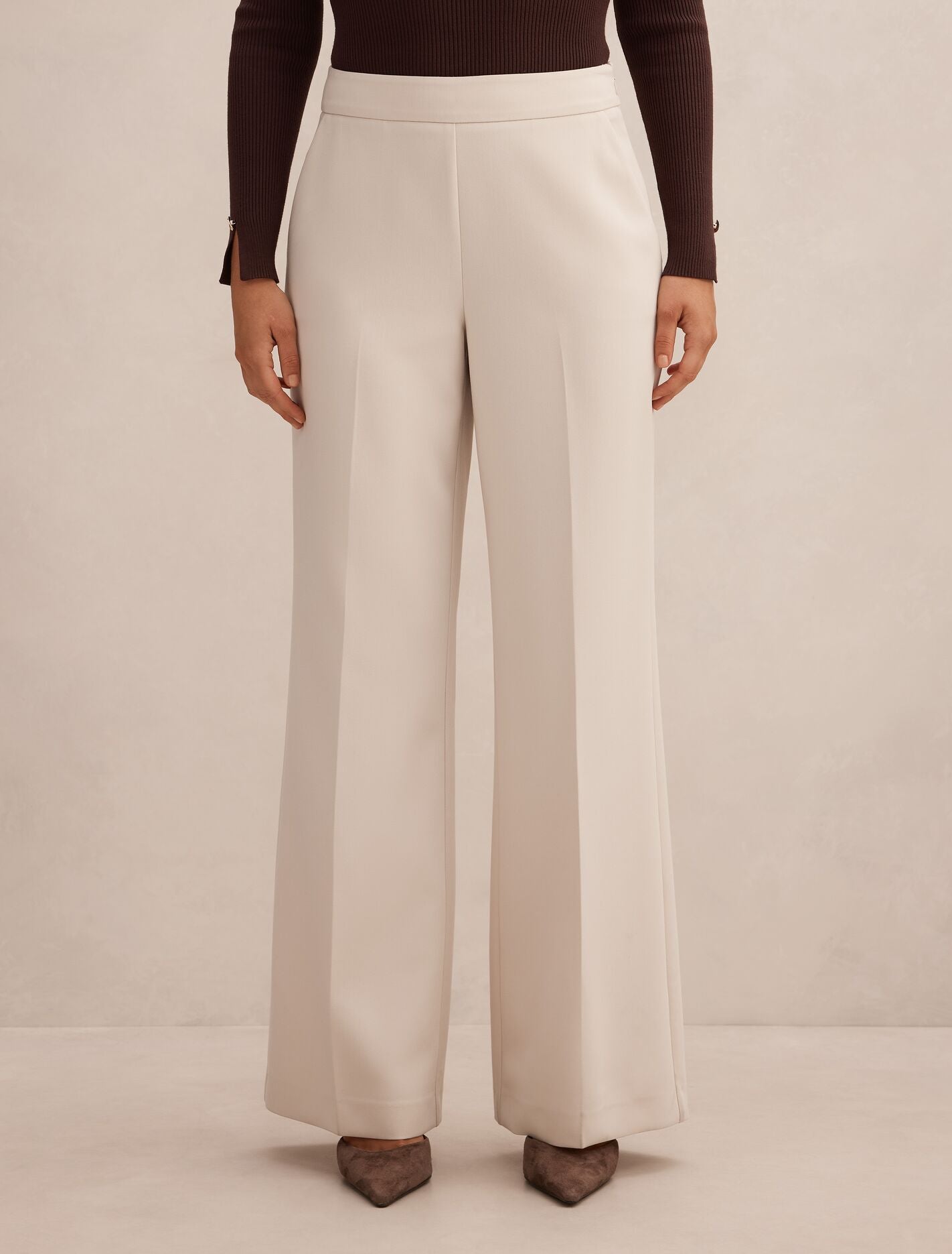 Marissa Wide Leg Pants Cream Forever New