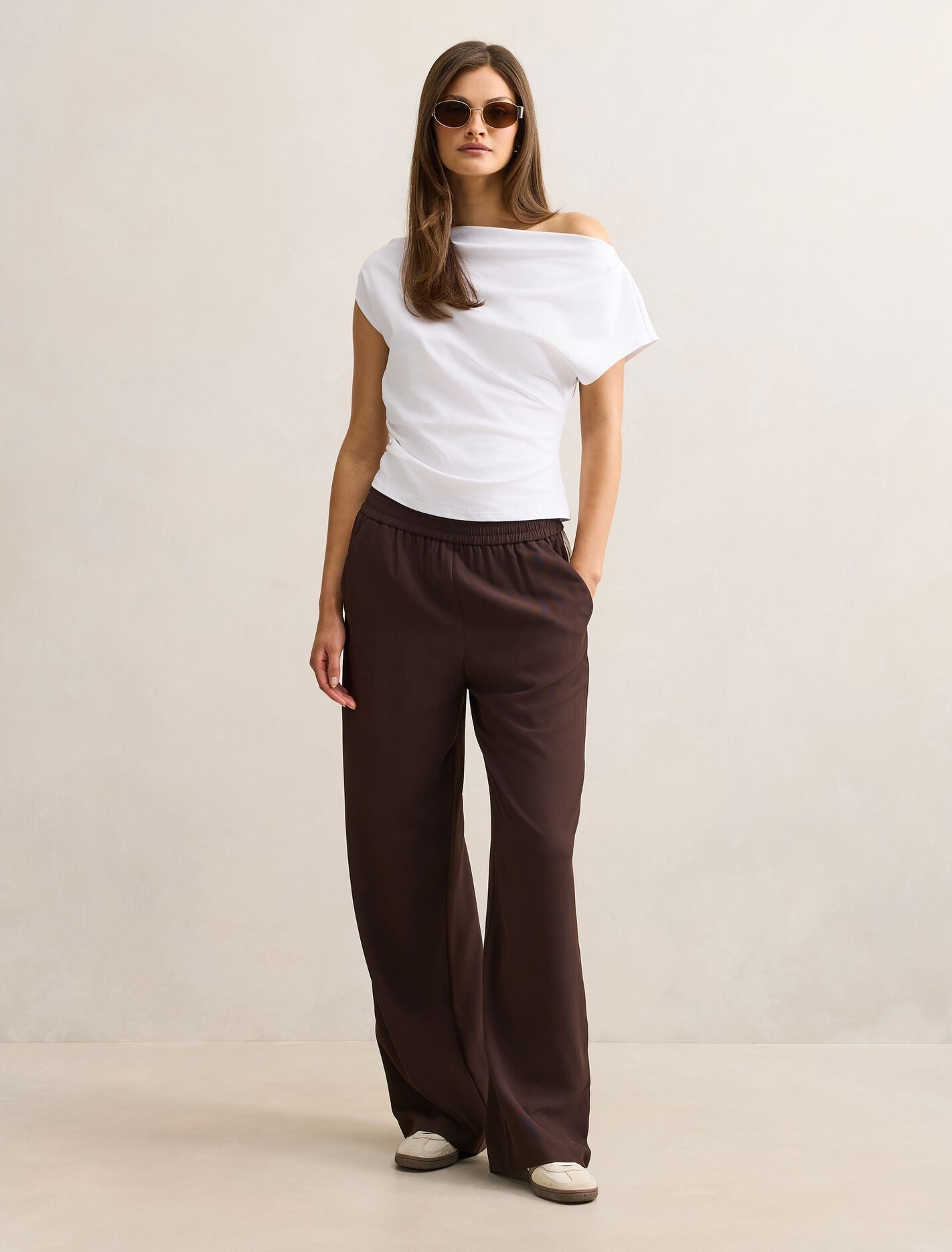 Aleyna Side Stripe Wide Leg Pants