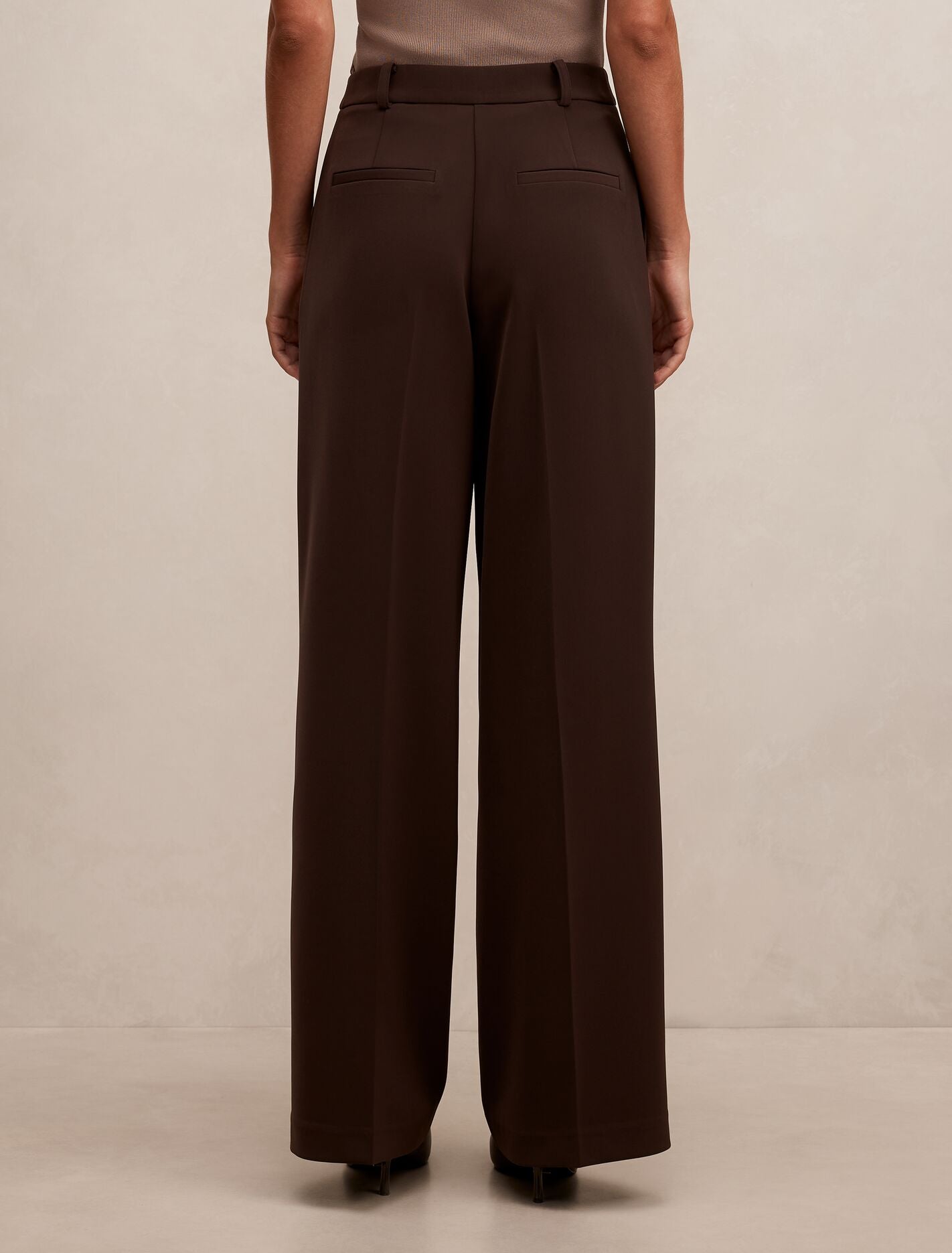 Oaklyn Wide Leg Pants Chocolate Suit | Forever New