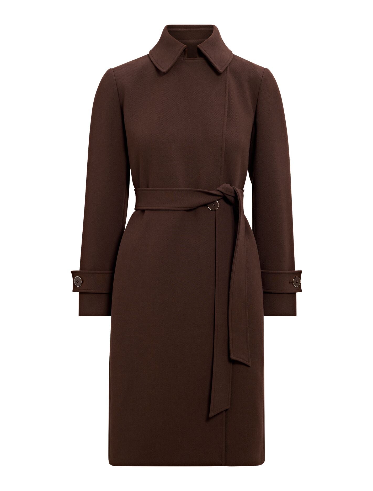 Tayla Petite Trench Coat Chocolate Mousse | Forever New