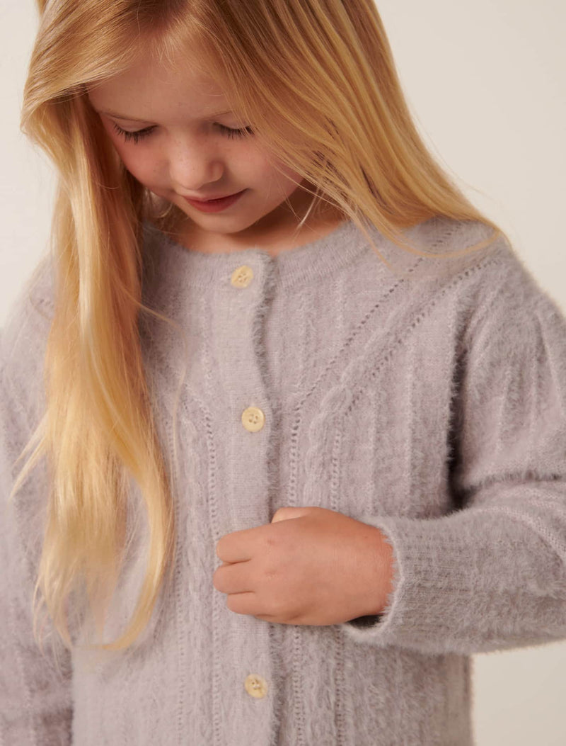 Alina Girls Fluffy Cardigan Forever New