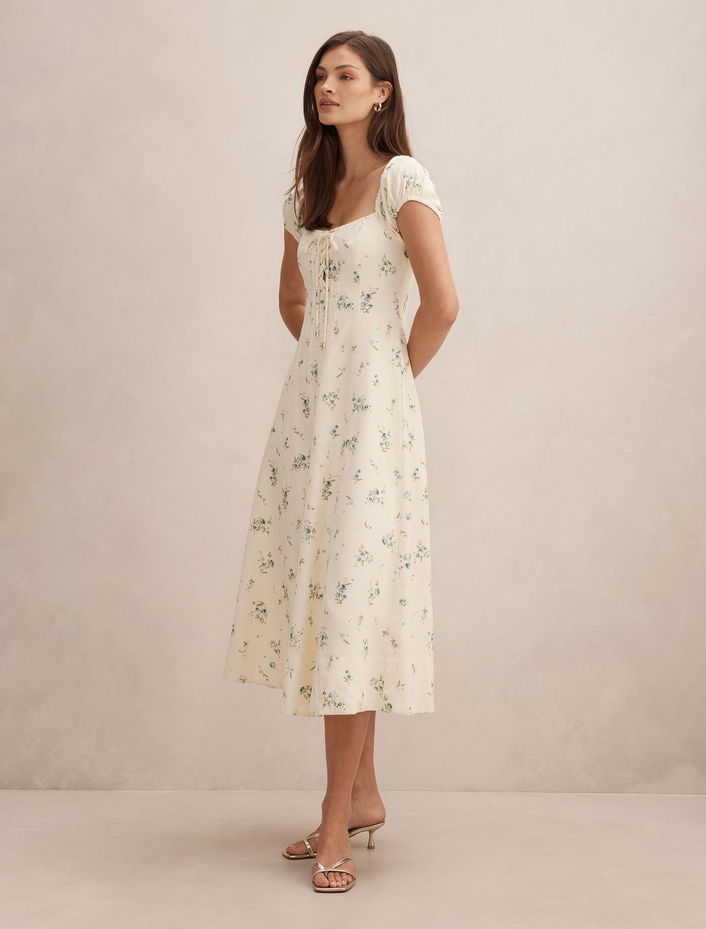 Sallie Tie Front Midi Dress Forever New