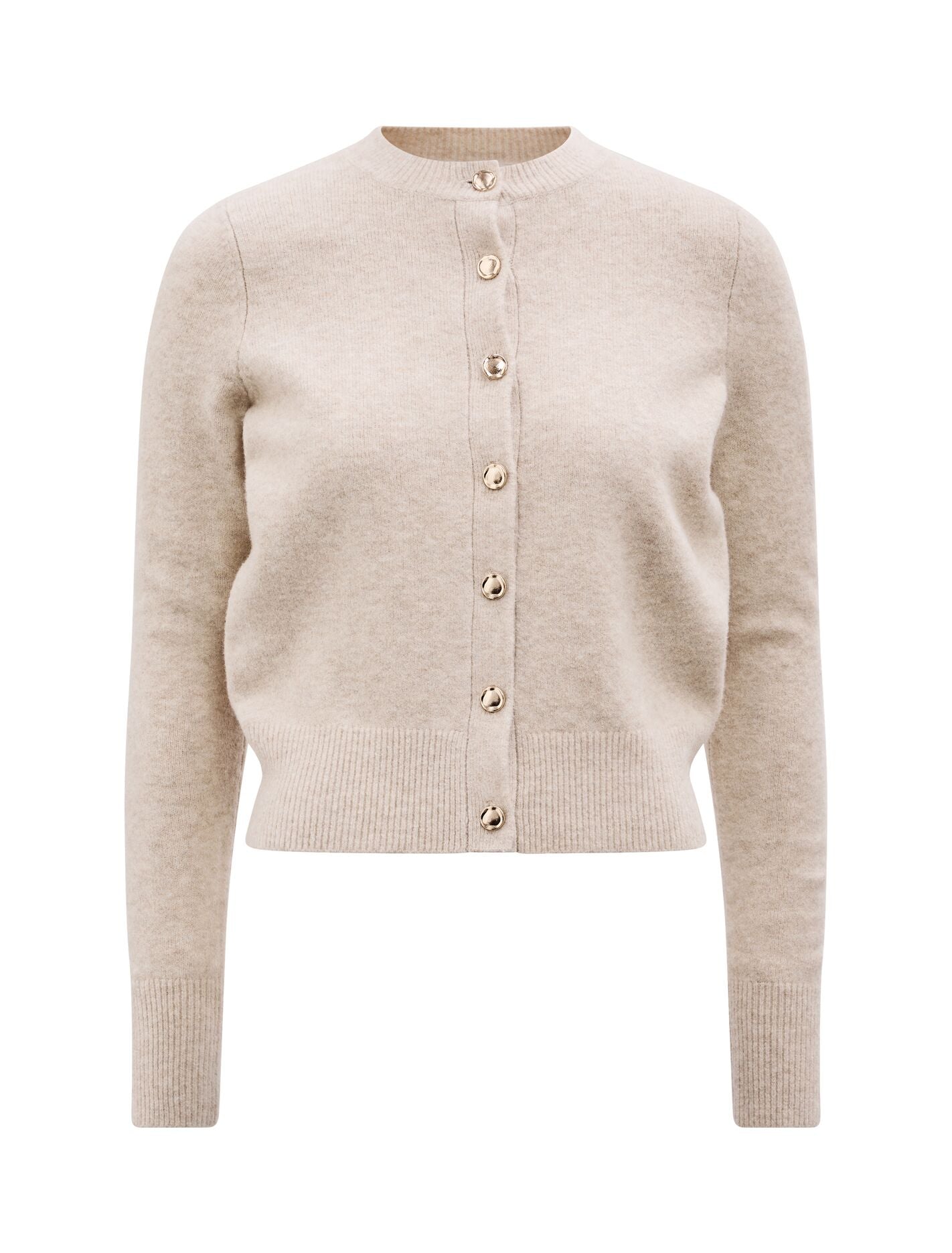 May Crew Neck Cardigan Oat | Forever New
