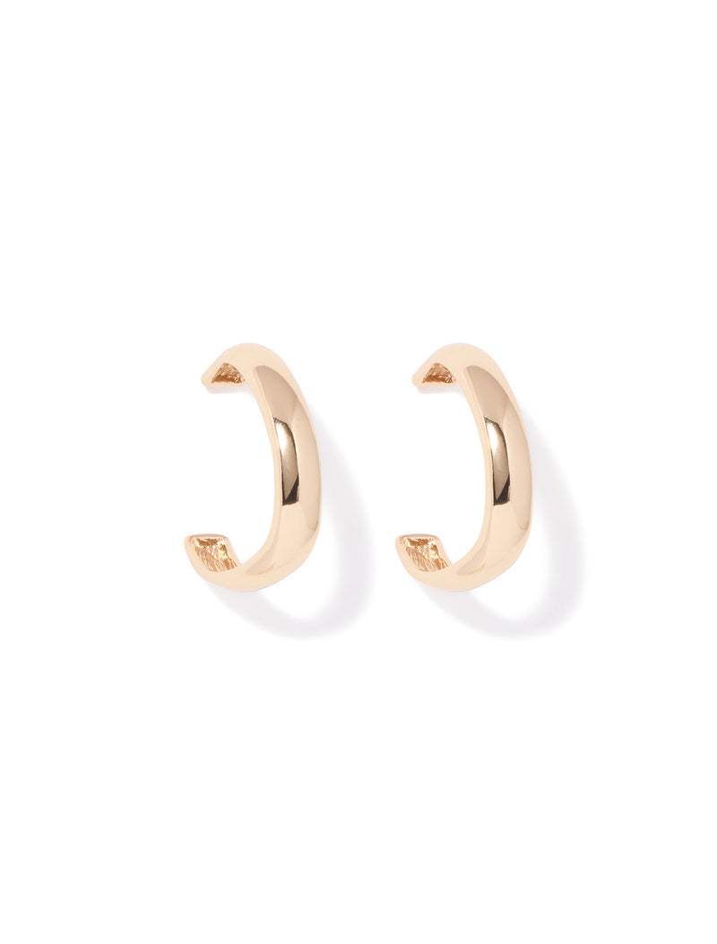 Signature Lila Large Curve Hoop Earrings Forever New