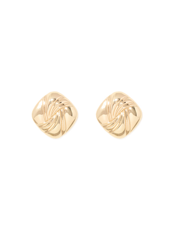 Signature Isabella Curve Stud Earrings 0 Gold Forever New