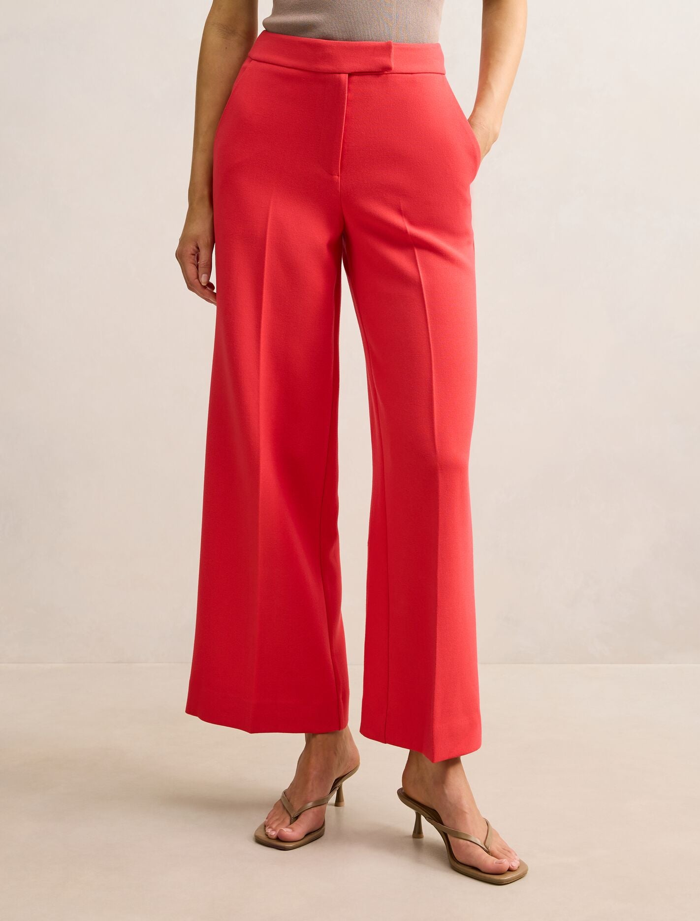 Noelle Wide Leg Pants Candy Red Suit | Forever New