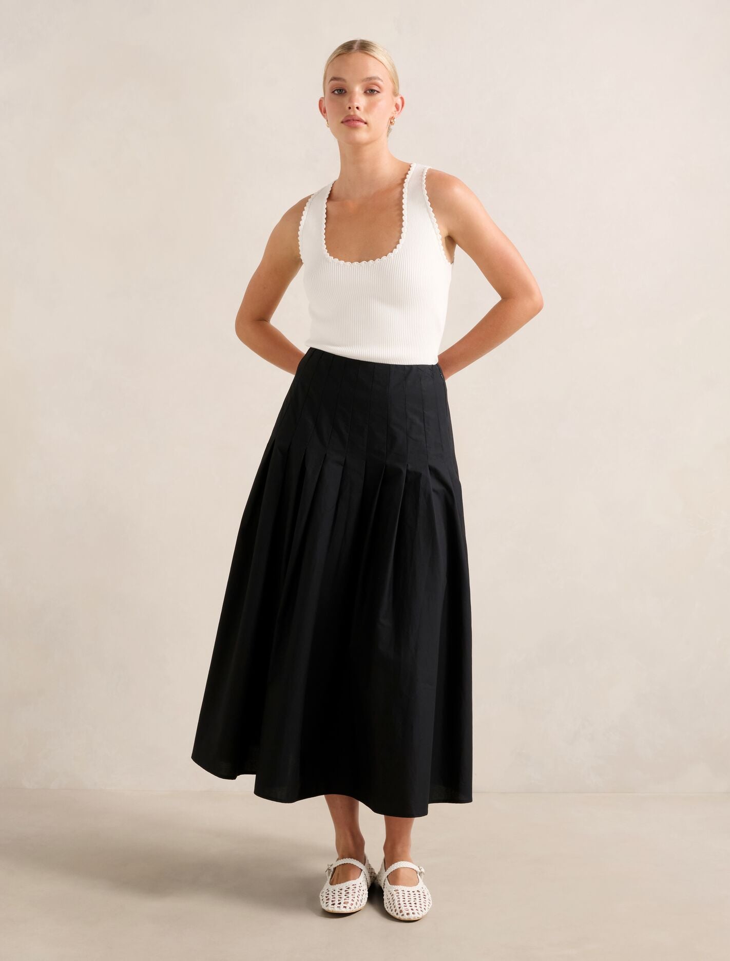 Sasha Pleated Maxi Skirt