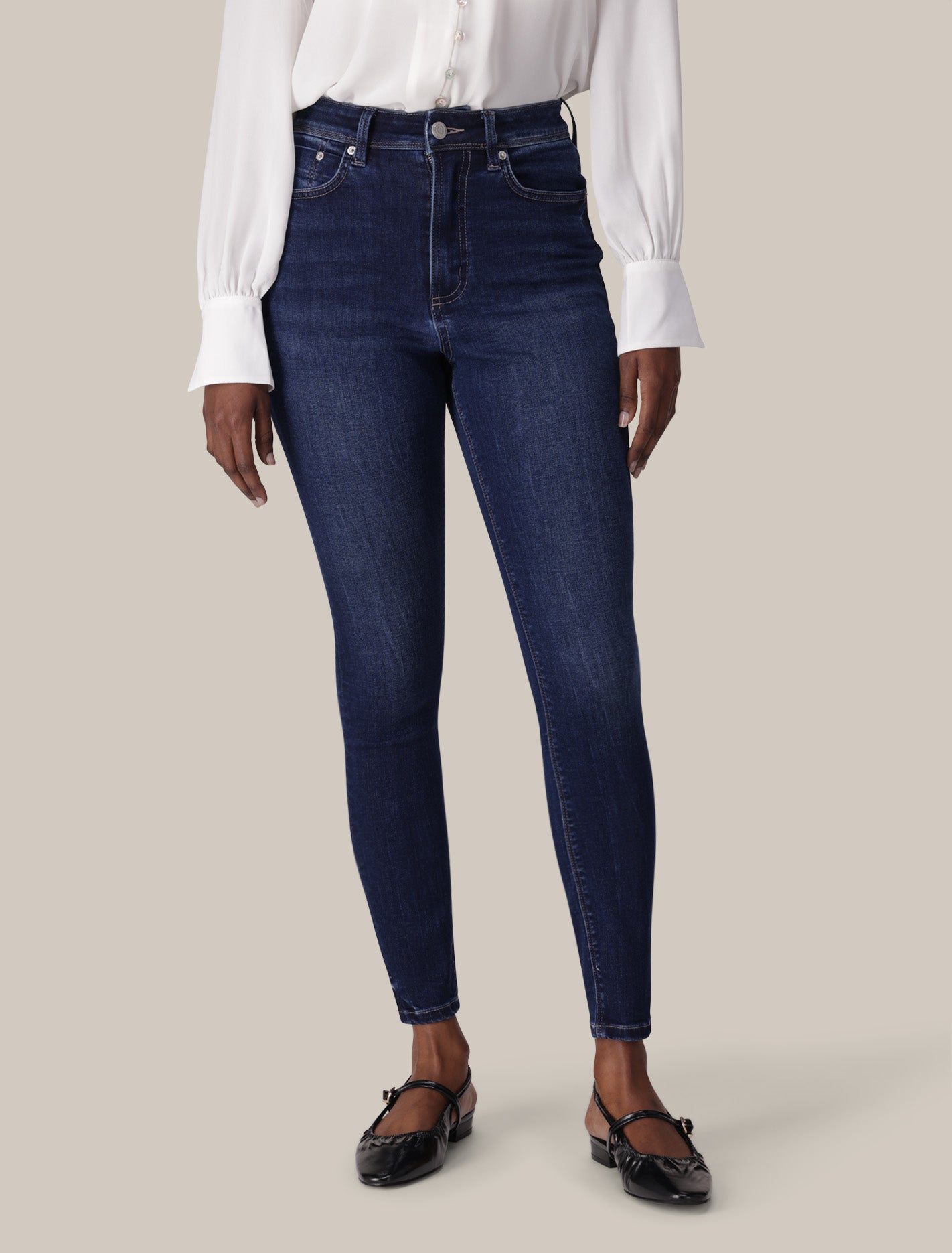 Hayley High-Rise Dark Wash Jeans Dark Wash Forever New