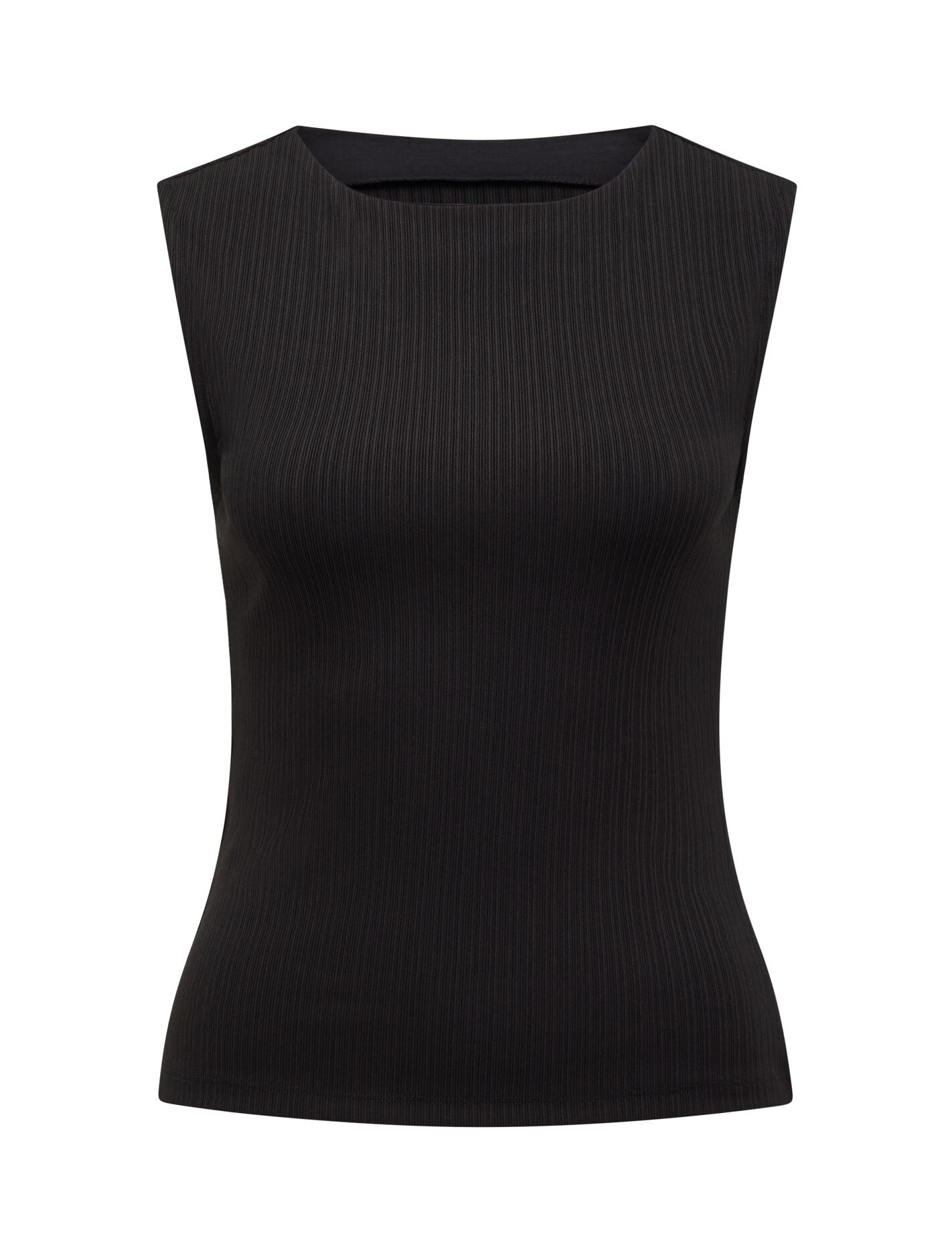 Frankie Boat Neck Tank Top Porcelain | Forever New