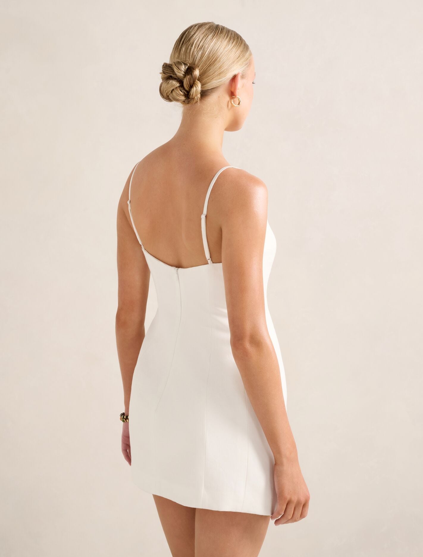 Maura Structured Linen Mini Dress Forever New