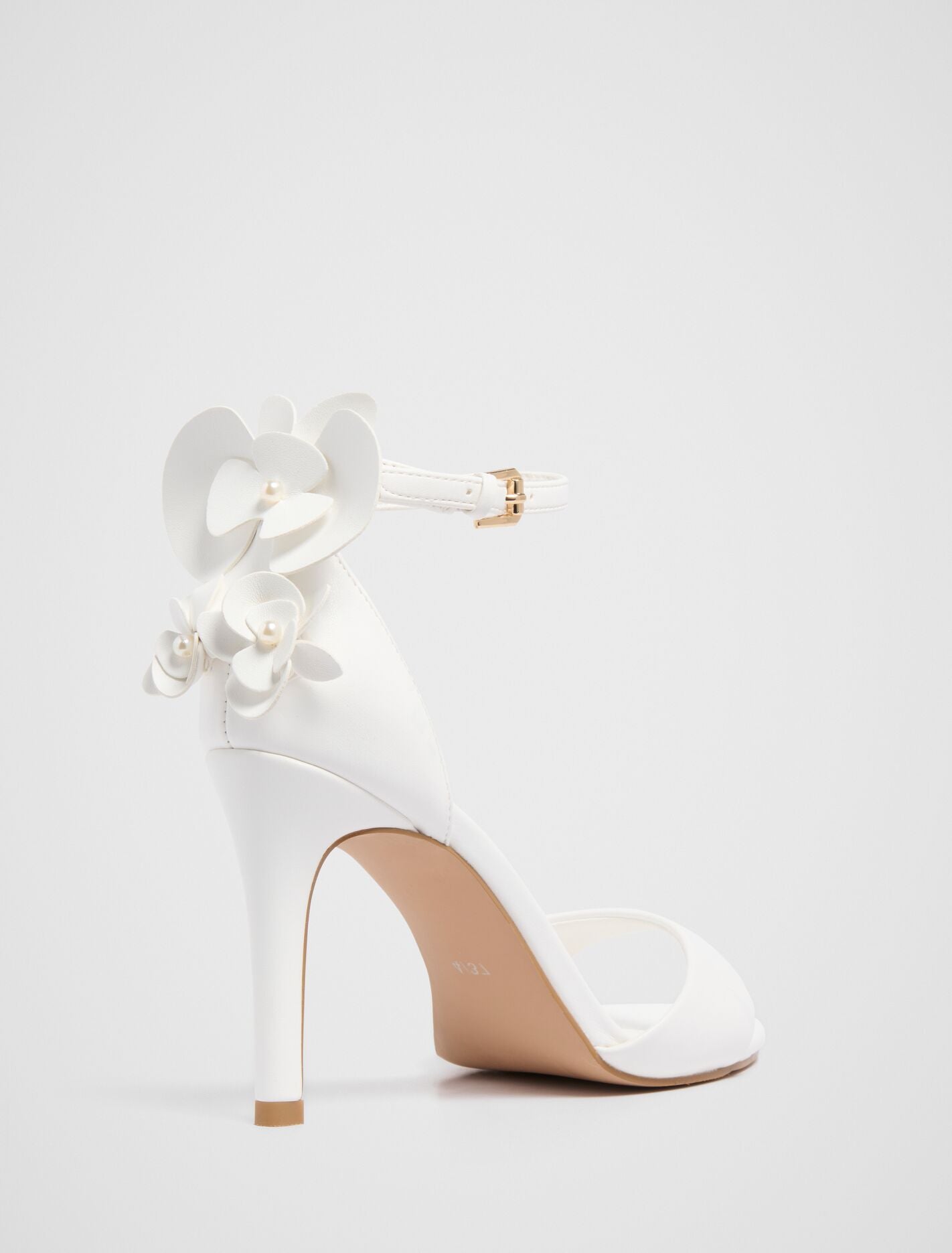 Farrah All Over Flower Trim Heeled Sandal Forever New