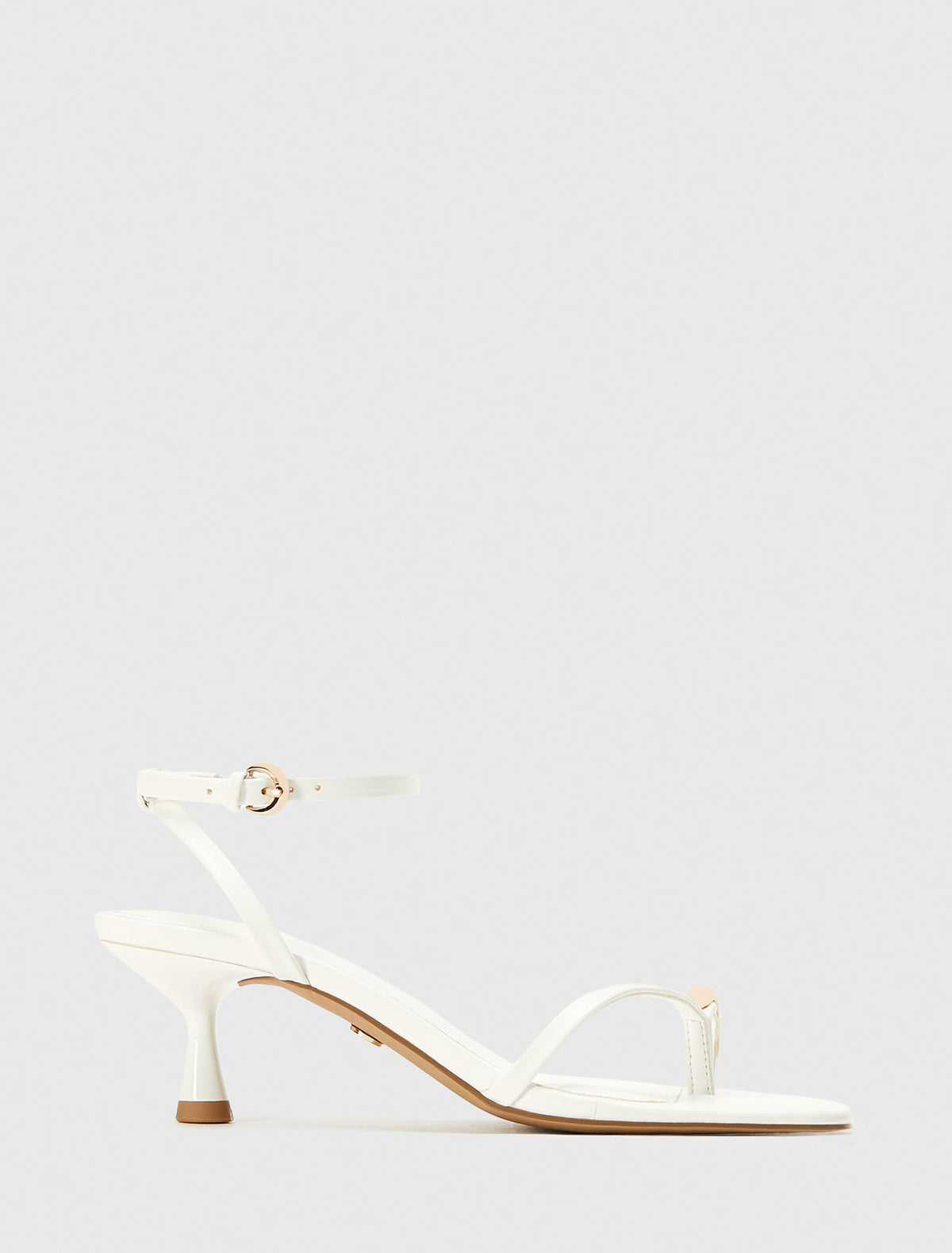 Tatiana Toe Loop Trim Strappy Heel Sandal White Forever New