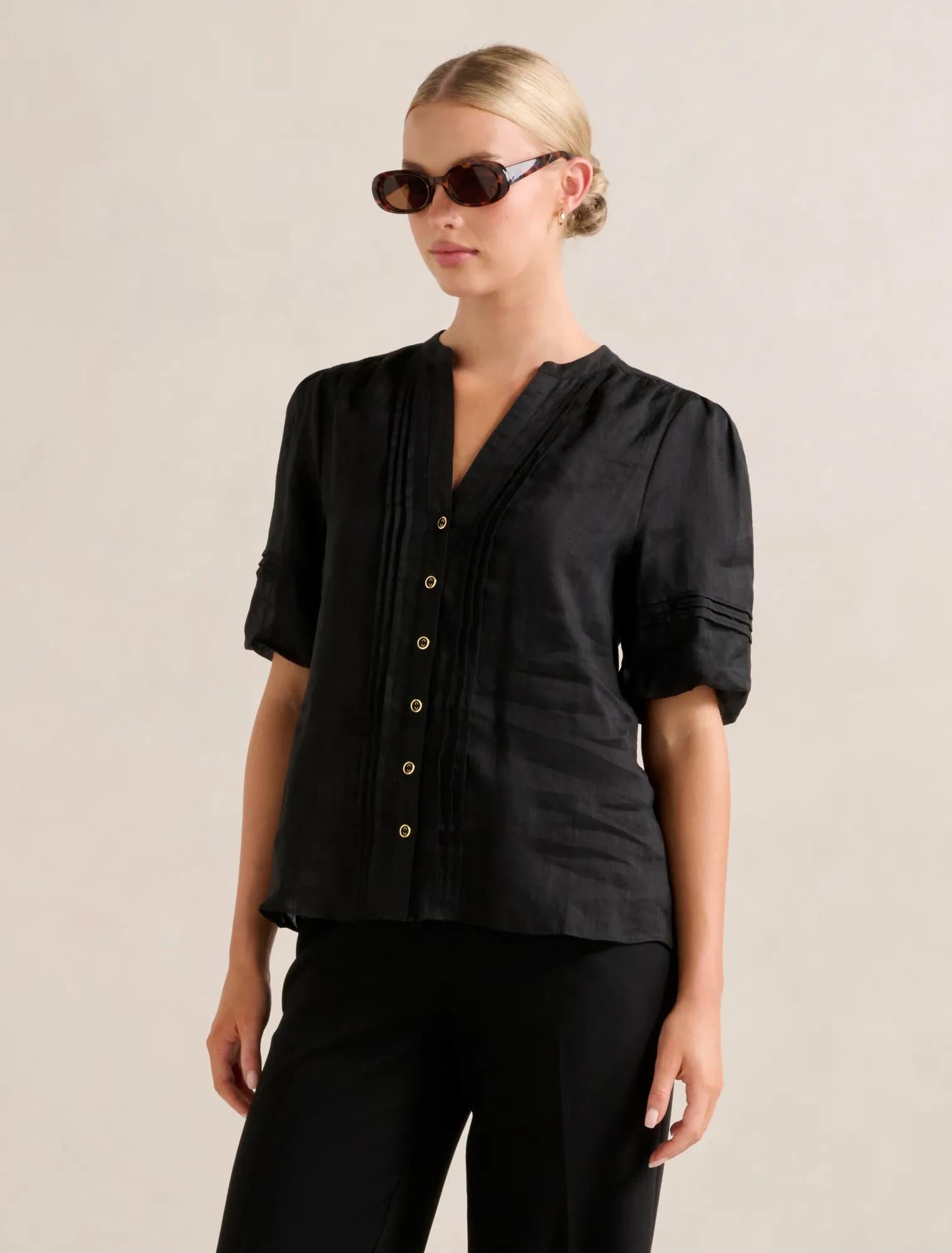 Mariella Pintuck Blouse