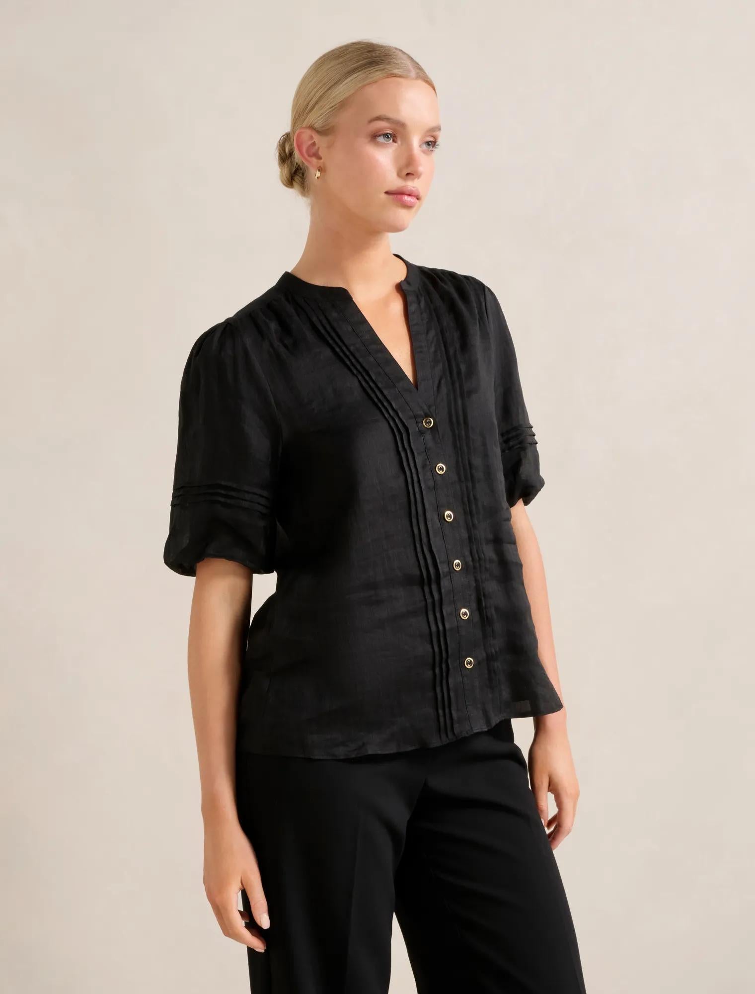 Mariella Pintuck Blouse