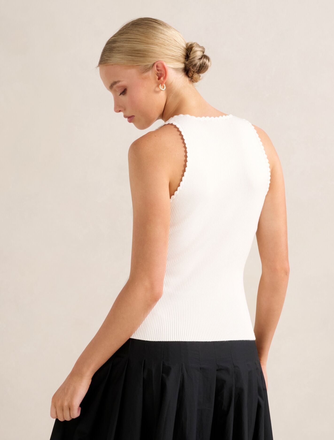 Bree Crochet Detail Knit Tank Top