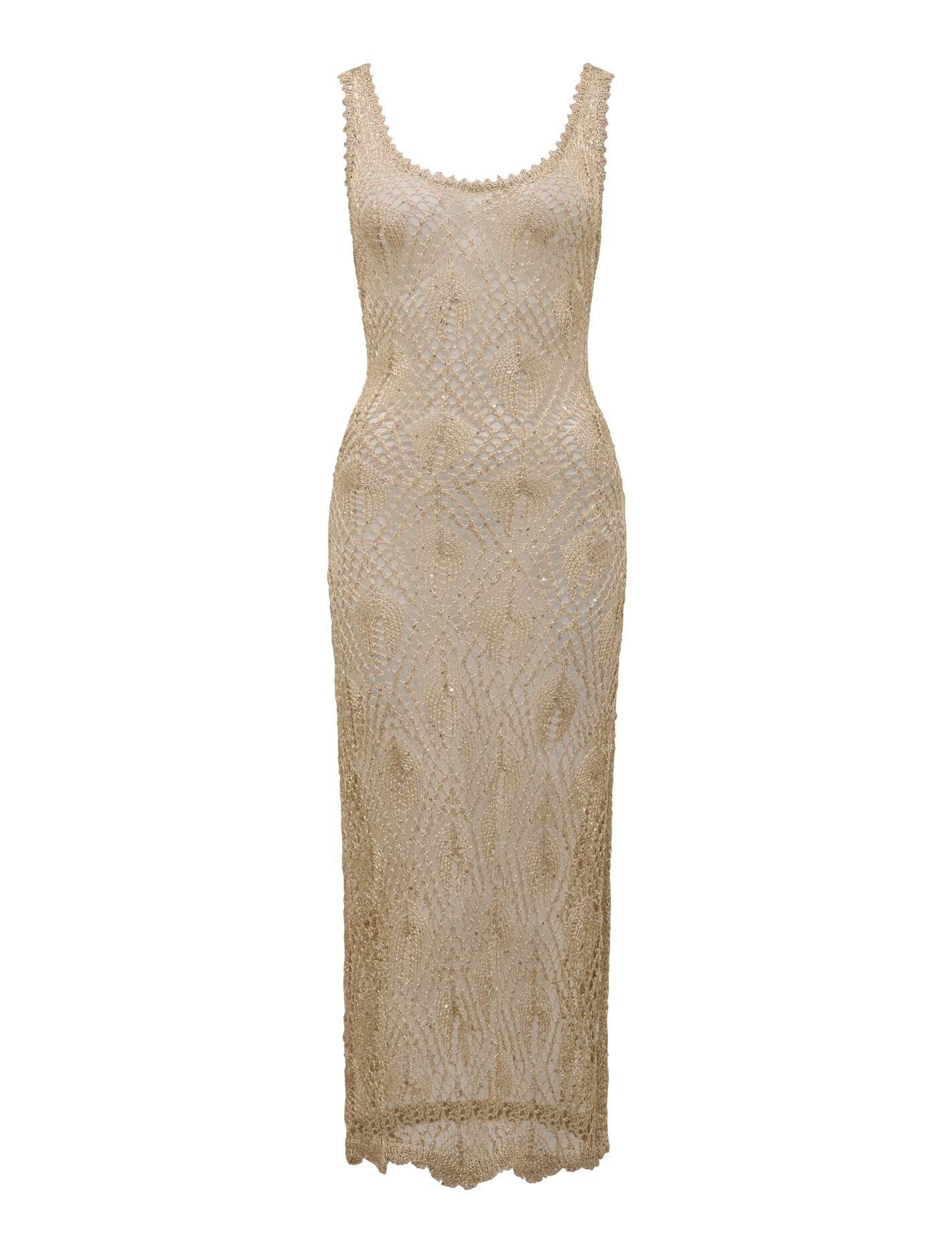 Sienna Sequin Crochet Cover Up Gold Forever New