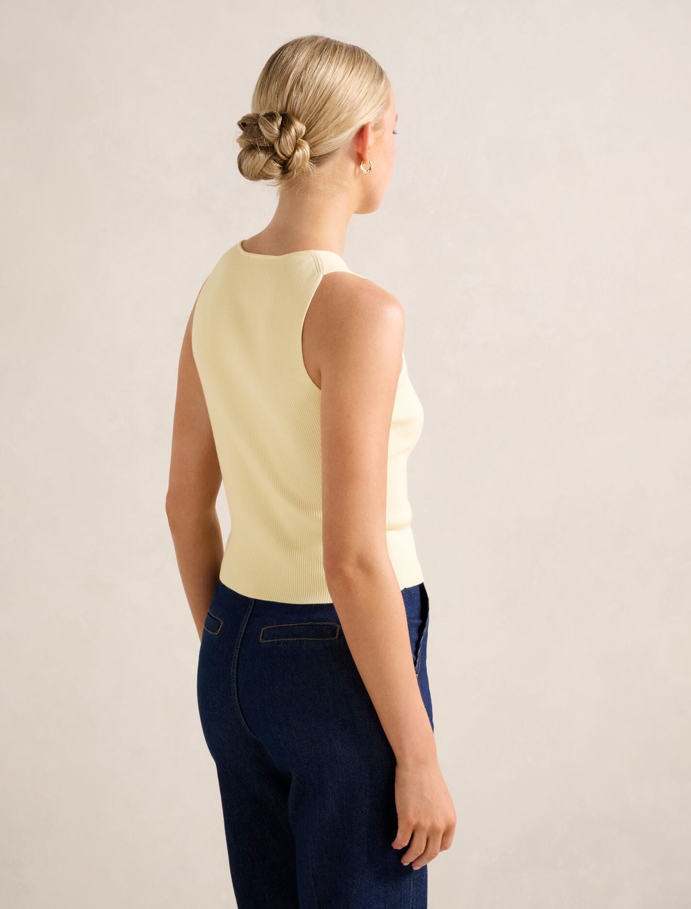 Raya Ribbed Knitted Tank Top