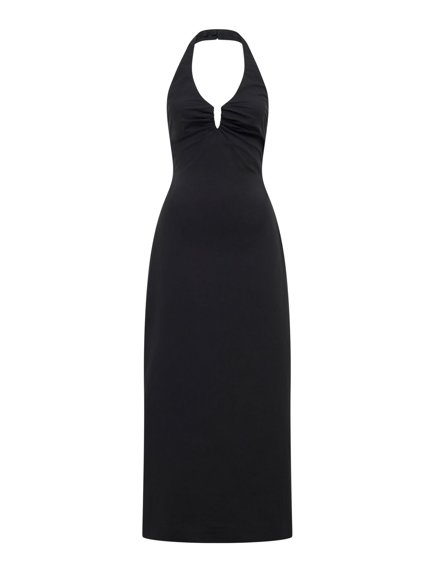 Tia Stretch Cotton Halter Midi Dress Forever New