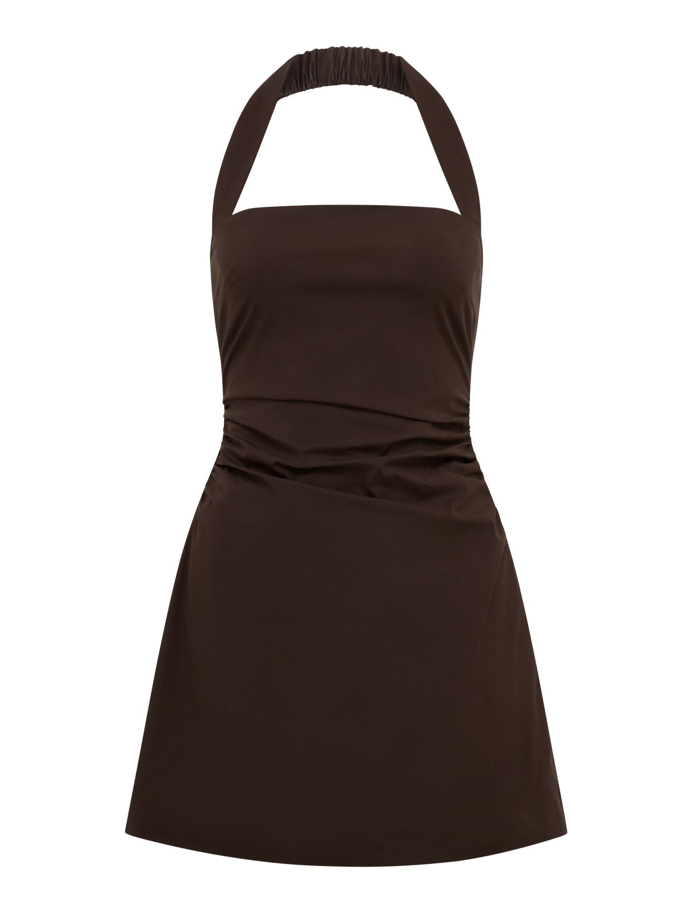 Imogen Stretch Cotton Halter Mini Dress Forever New
