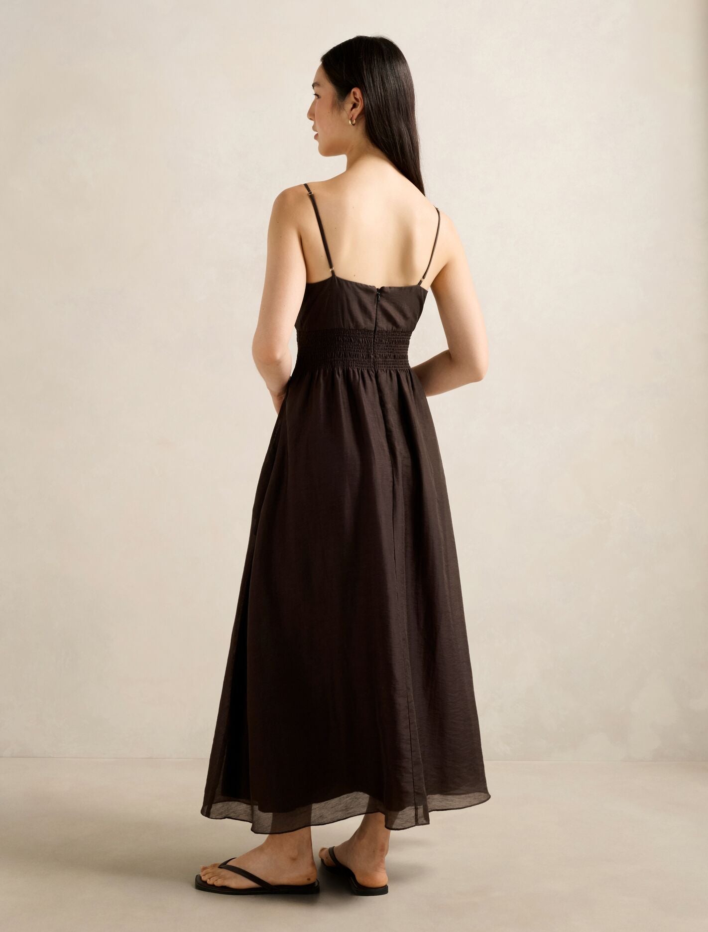 Gina Gathered Waist Midi Dress Forever New